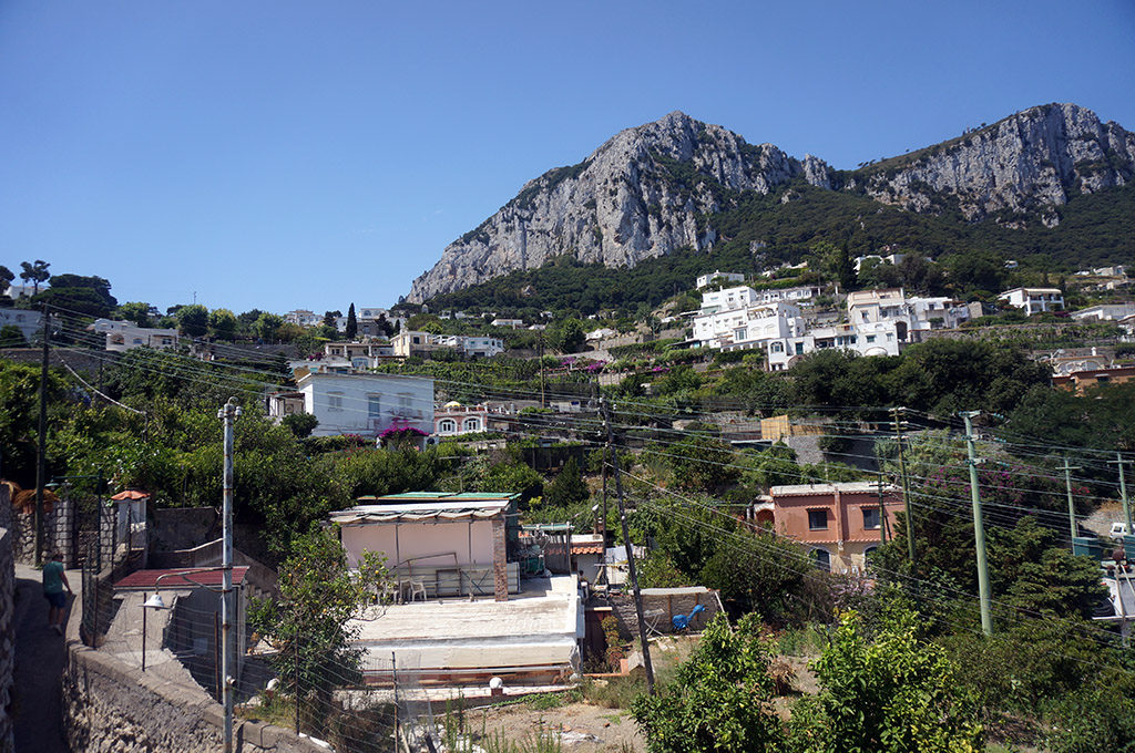Capri finikülerinden Anacapri manzarası